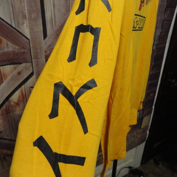 PacMan Long-Sleeved spell out & character~Yellow~NWT~Gamer~old school - Picture 5 of 6